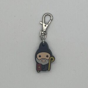 Tiny Saints St. Benedict Charm for Bracelets, Backpacks Christian Faith Pray God